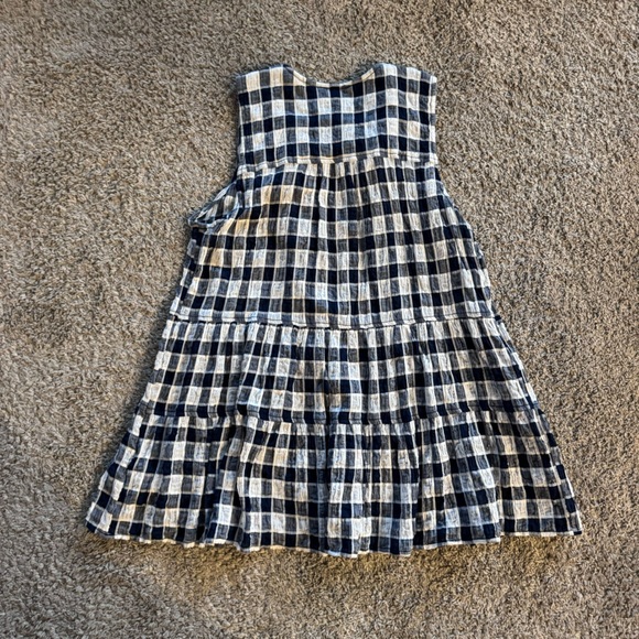 ANTHROPOLOGIE PILCRO Neve Gingham Tiered Top Blue/White size L - Picture 7 of 7